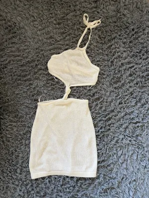 White Halter Dress thumbnail 2