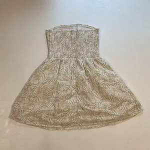 Universal Threads Smocked Strapless Mini Dress Cream Beige Print Size Medium thumbnail 3