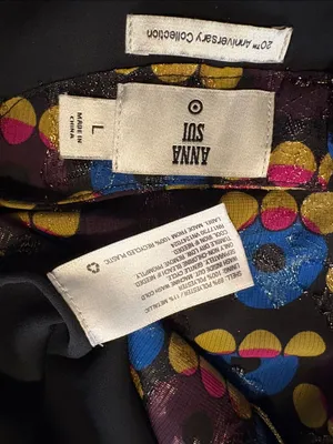 Anna Sui x Target Large Multicolor Floral Metallic Circle Print Sleeveless Dress thumbnail 4