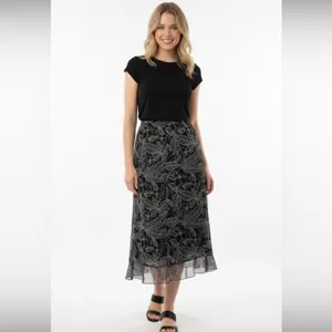 Choices size medium black & white maxi skirt thumbnail 8
