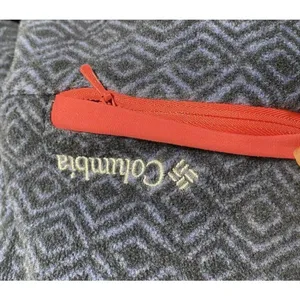 Columbia Women's SIZE LG Half Snap Mountain Side Diamond Printed Fleece Pullover thumbnail 6