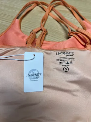 Livy & Kate Peachy Paradise Double Strap Swim Top S NWT thumbnail 10