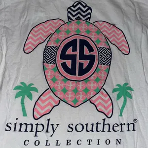 Simply Southern Shirt Womens M White Logo Turtles Collection Casual Graphic thumbnail 5