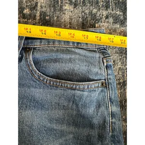 J.CREW Jeans Womens Size 32 Blue Mid Rise Flare Crop Raw Hem Distressed Stretch thumbnail 6
