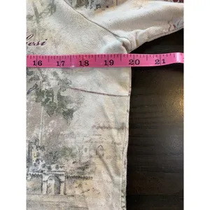 Christopher & Banks Vtg Y2K Italian Winery Scene Shirt Embellish Top USA Classic Romantic Watercolor thumbnail 10