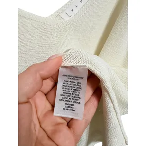 Leith Ivory Knit V Neck Double Strap Sweater Tank Top white Medium‎ thumbnail 5