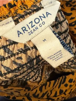 Arizona Jeans Tan Animal Print Spaghetti Strap Fit & Flare Mini Dress Size M thumbnail 5