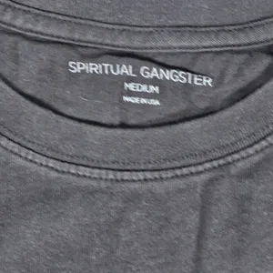 Spiritual Gangster Monogram‎ Short Sleeve T-Shirt Vintage Black M NWT thumbnail 5