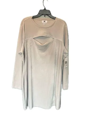 Juicy Couture Silver/Gray Velour Cut Out Bodycon Dress 2X thumbnail 2