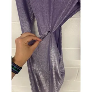 Bronx & Banco Sz M Purple Amara Lilac Cut Out Metallic Long Sleeve Maxi Dress thumbnail 7