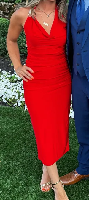 Red maxi dress thumbnail 1