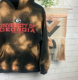 Jansport Georgia Bulldogs Bleached Hoodie SZ S thumbnail 4