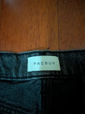 PacSun Nora Wide Leg Black Frayed Hem Jeans Size 25 thumbnail 3
