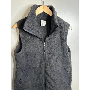 The North Face Fleece‎ Vest Black Women's Size Medium Mock Neck Zip Up Pockets thumbnail 2