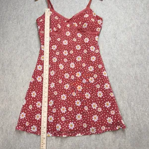 Y2K No Boundaries Red Daisy Polka‎ Dot Lace Trim Cami Dress 11-13 Cottagecore thumbnail 8