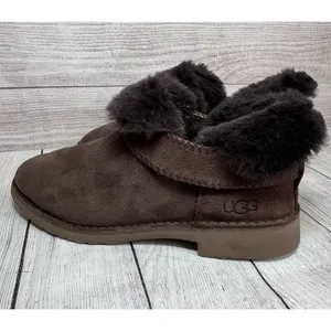 UGG Cory II Grey Suede Sheepskin Lined Ankle Boots Womens Slim Silhouette Sz 8.5 thumbnail 10