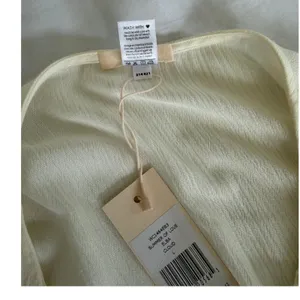 Eberly Ivory Crochet Lace Cover‎ Up L Boho Beach Cottagecore Sheer Ruffle Tunic thumbnail 3