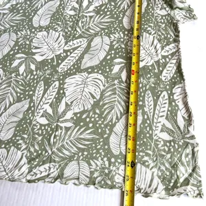 UGG Koolaburra Green Tropical Blouse Top Short Sleeve‎ Casual Fit, Size L thumbnail 5