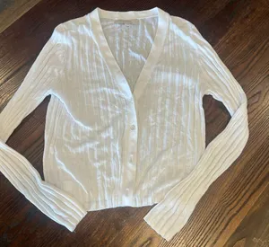 Loft ribbed white cardigan large thumbnail 3