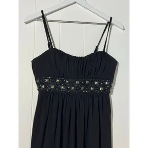 Roulette Cocktail Black Dress Embellished Beaded Waist Size 8 thumbnail 3