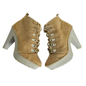 Michael‎ Kors Tan Chestnut Suede Lace Up Chunky Heel Ankle Boots Women 6M Y2k thumbnail 3