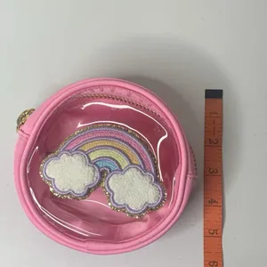 Stoney Clover Lane X Target Rainbow Patch Mini Circle Pouch Pink Zip Round thumbnail 5
