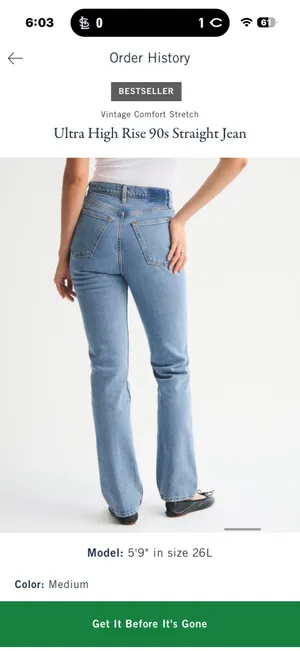 Abercrombie Ultra High Rise 90s Straight Jeans Color Medium thumbnail 3