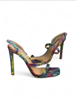 Steve Madden Multicolor Snake Print Strappy Heels Size 6 thumbnail 5