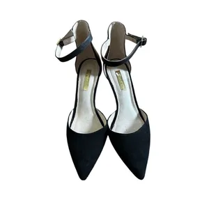 Louise Et Cie‎ black suede kitten heels sz 7 thumbnail 3