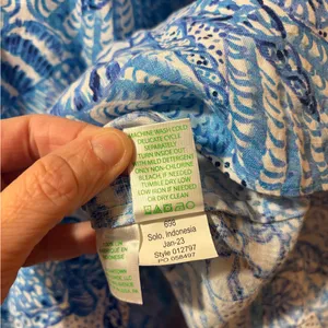 Lilly Pulitzer Jaydan Linen Dress in By The Seashore Amalfi Blue thumbnail 8