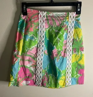 Lilly Pulitzer Printed Skirt- Size 00 thumbnail 1