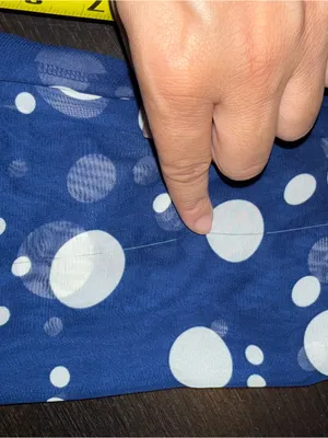 ASOS Navy Blue Jumbo Polka Dot V-Neck Mini Dress thumbnail 6