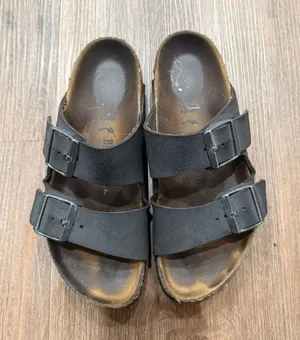 Birkenstock Arizona Black Leather‎ Two Strap Comfort Sandals Women's Size 38 thumbnail 1