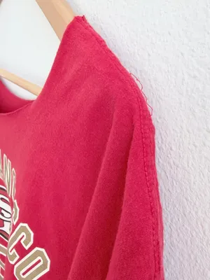 San Francisco 49ers Red Off-the-Shoulder NFL Football Tee thumbnail 7
