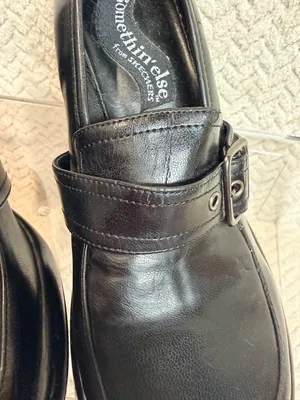 Vtg 90s SKECHERS Womens 6 Chunky Platform Loafers Buckle Black‎ Faux Leather Y2K thumbnail 7