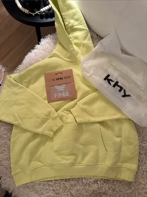 NWT Khy fleece Oversized hoodie sz small w dropped shoulder & heavy-weight hood thumbnail 3