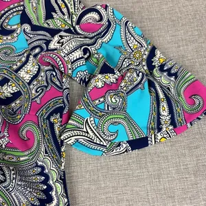 Jude Connally Paisley Print Shift Dress 3/4 Sleeve Multicolor Women's Small thumbnail 5