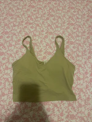 lululemon athletica Light Yellow V-Neck Crop Tank thumbnail 2
