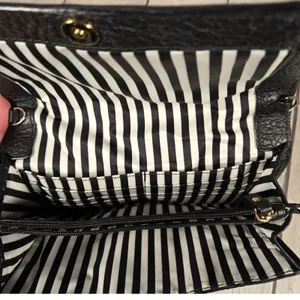 Kate Spade Southport Avenue Natalie Black Pebbled Leather Clutch‎ Crossbody thumbnail 6