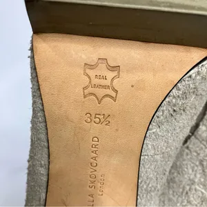 Camilla Scovgaard tan suede leather‎ platform stiletto Heels size 35.5 thumbnail 8