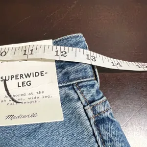 NWT Madewell Superwide Leg Jeans Fannin Wash Rigid Denim Cuffs High Rise thumbnail 13
