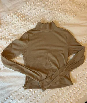 American Eagle Tan Mock Neck Long Sleeve thumbnail 2