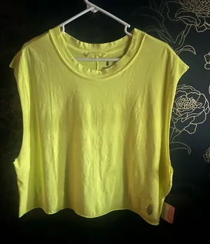 Free People Top- Neon Yellow - NWT- SZ M thumbnail 1