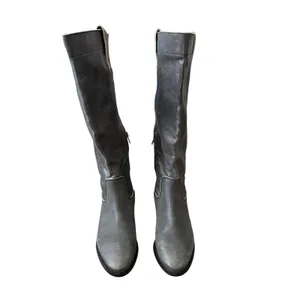 Steve Madden Bryson Distressed Grey Leather Tall Knee High Boots Size 6.5 NEW thumbnail 3