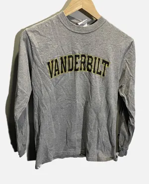Champion Vanderbilt‎ University Long Sleeve T-Shirt Gray Womens Small Collegiate thumbnail 1