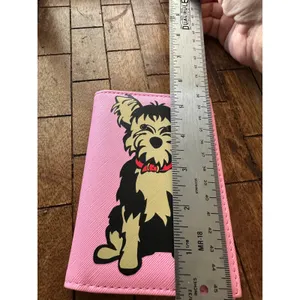 Marc Tetro Pink Yorkie Passport Cover‎ and Luggage Tag Set Travel Accessories thumbnail 6