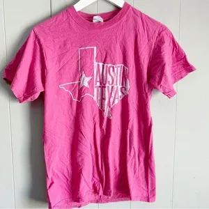 Port & Co Austin Texas Graphic Tee Pink Size Small thumbnail 1