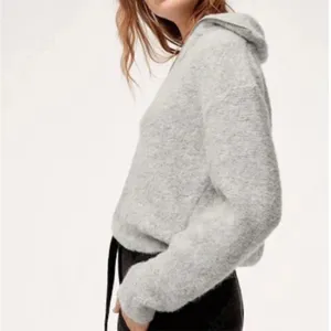 Aritzia Wilfred‎ Gwyneth Alpaca Wool Crop Quarter Zip Sweater O Ring Size XXS thumbnail 3