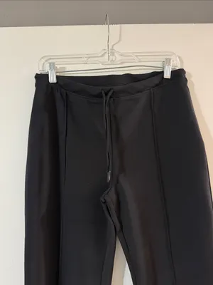 Zenana Outfitters Black Flare Knit Pants with Drawstring thumbnail 3