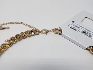 NWT Sugarfix by Baublebar Gold-Tone Hinged Twist Rhinestone Necklace Women's thumbnail 3
